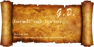 Germányi Dorisz névjegykártya